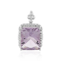 Pendentif en argent et Améthyste Rose de France
