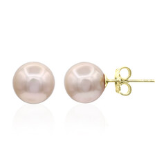 Boucles d'oreilles en argent et Perle Ming rose (TPC)