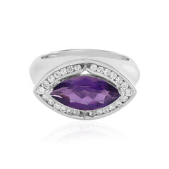 Bague en argent et Améthyste de Sibérie (de Melo)