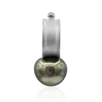Pendentif en argent et Perle de culture de Tahiti (TPC)