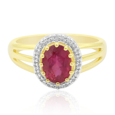 Bague en or et Tourmaline rose de Californie