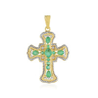 Pendentif en argent et Emeraude de Zambie