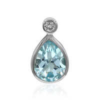 Pendentif en argent et Topaze bleu ciel