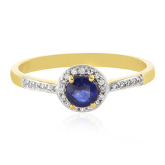 Bague en argent et Saphir bleu de Madagascar