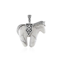 Pendentif en argent et Howlite (Desert Chic)