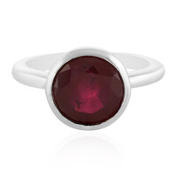 Bague en argent et Rubis de Madagascar