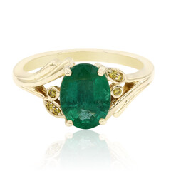 Bague en or et Emeraude de Zambie