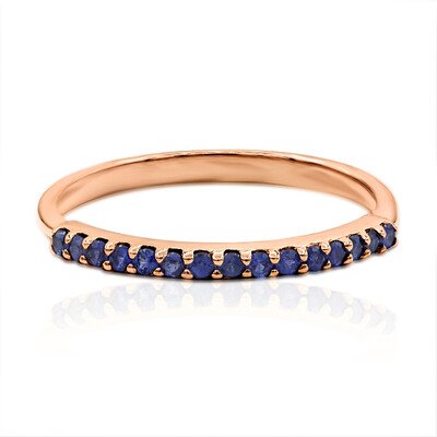 Bague en or et Saphir bleu