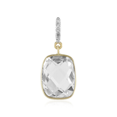 Pendentif en or et Topaze blanche