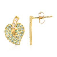 Boucles d'oreilles en argent et Grenat Tsavorite