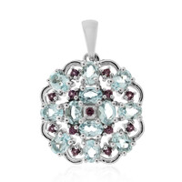 Pendentif en argent et Topaze bleu ciel