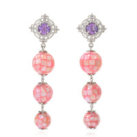 Boucles d'oreilles en argent et Mosaïque de nacre (Dallas Prince Designs)