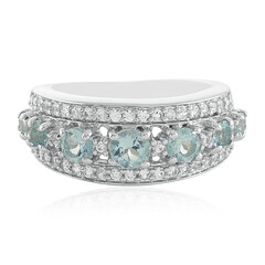 Bague en argent et Topaze bleu ciel