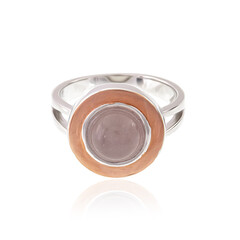 Bague en argent et Quartz rose