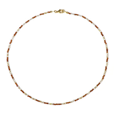 Collier en argent et Grenat Hessonite