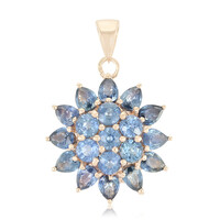 Pendentif en argent et Saphir du Laos