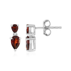 Boucles d'oreilles en argent et Grenat du Mozambique