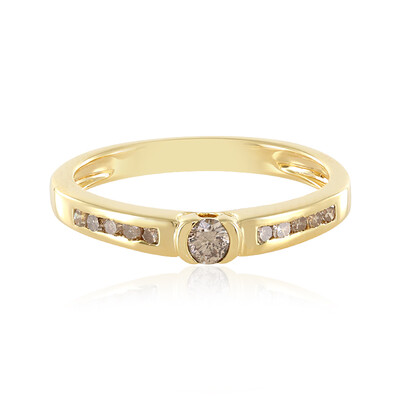 Bague en argent et Diamant champagne I3