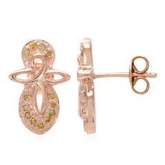 Boucles d'oreilles en argent et Diamant fantaisie