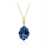 Collier en or et Topaze bleu de Londres