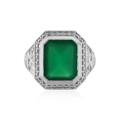 Bague pour homme en argent et Onyx