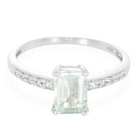 Bague en argent et Aigue-marine du Brésil