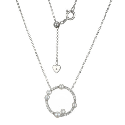 Collier en argent et Perle blanche de culture d'eau douce