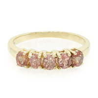 Bague en or et Saphir Padparadscha non chauffé