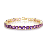 Bracelet en argent et Améthyste de Sibérie