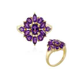 Bague en argent et Améthyste de Zambie