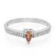 Bague en argent et Saphir Padparadscha