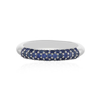 Bague en argent et Saphir bleu