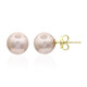 Boucles d'oreilles en argent et Perle Ming rose (TPC)
