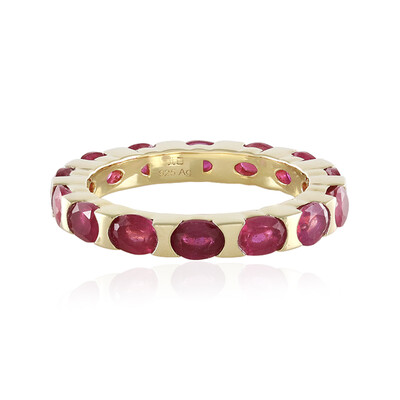 Bague en argent et Rubis de Madagascar
