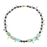 Collier en argent et Turquoise du Pérou