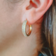 Boucles d'oreilles en argent et Zircon (M de Luca)