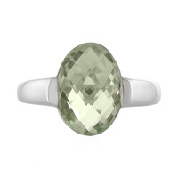 Bague en argent et Améthyste verte