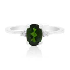 Bague en argent et Diopside de Russie