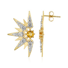 Boucles d'oreilles en argent et Citrine