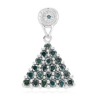 Pendentif en argent et Diamant fantaisie