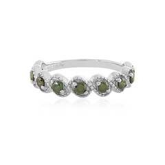 Bague en argent et Diamant vert I3