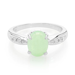 Bague en argent et Chrysoprase impériale