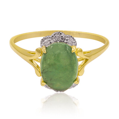 Bague en or et Jadéite Vert Noble (Annette)