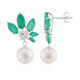 Boucles d'oreilles en argent et Perle blanche de culture d'eau douce