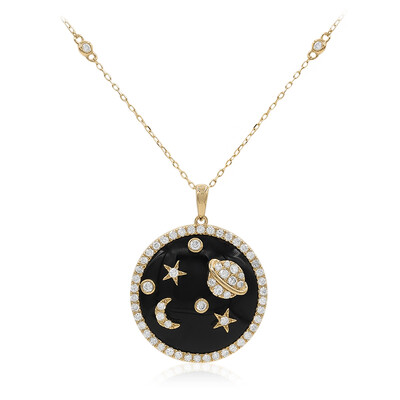 Collier en or et Onyx noir (CIRARI)