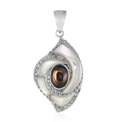 Pendentif en argent et Coquillage d'Abalone (Art of Nature)