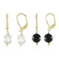 Boucles d'oreilles en argent et Quartz blanc