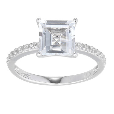 Bague en argent et Topaze blanche (Adela Silber)