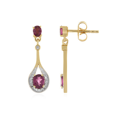 Boucles d'oreilles en argent et Grenat Rhodolite