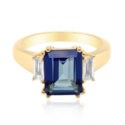 Bague en argent et Topaze bleu roi